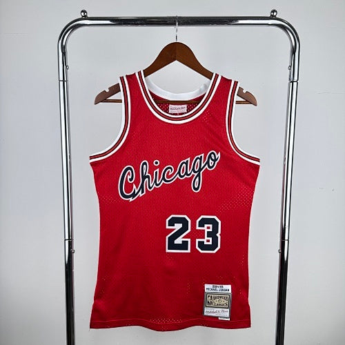 MN hot pressed retro jersey: SW Bulls 84/85 season rookie red No. 23 Jordan