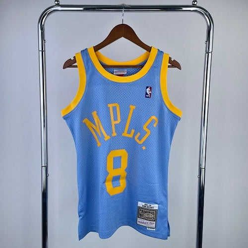 MN hot-pressed retro jersey: SW Lakers 2002 season blue No. 8 Kobe Bryant