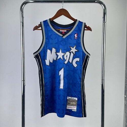 MN hot-pressed retro jersey: SW Magic 00/01 season Dark Star No. 1 Tracy McGrady