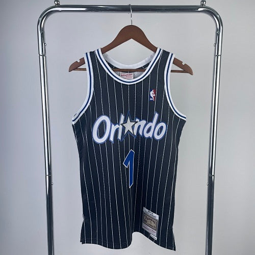 MN hot-pressed retro jersey: SW Magic 2004 season black No. 1 Tracy McGrady