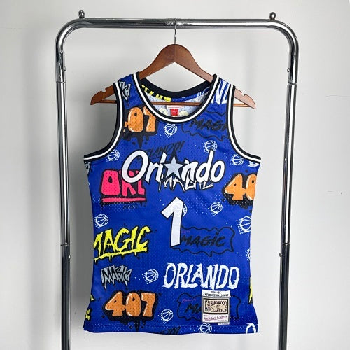 MN hot-pressed retro jersey: SW Magic 94/95 season Graffiti No. 1 Hardaway