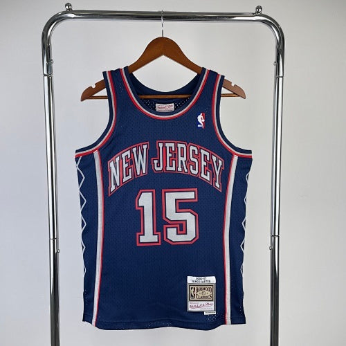 MN hot-pressed retro jersey: SW Nets 06/07 season navy blue No. 15 Carter