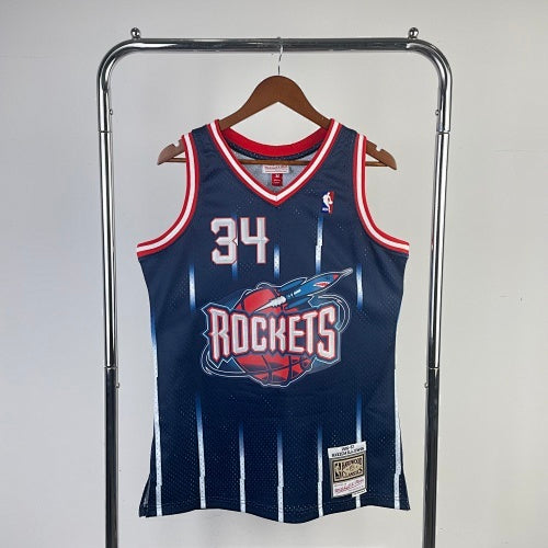 MN hot-pressed retro jersey: SW Rockets 96/97 season No. 34 Olajuwon