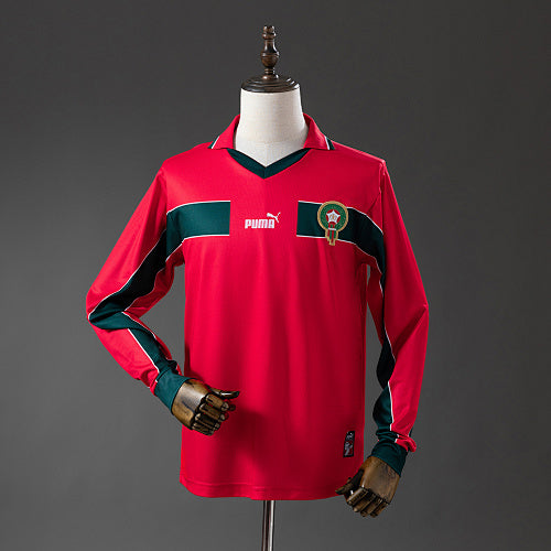 Morocco 1998 Away  Long Sleeve Retro Jersey