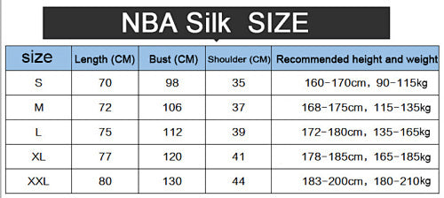 NBA SILK SIZE