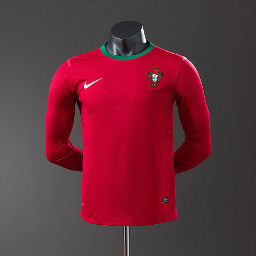 Portugal 2012 Home Long Sleeve Player Version Retro Jersey