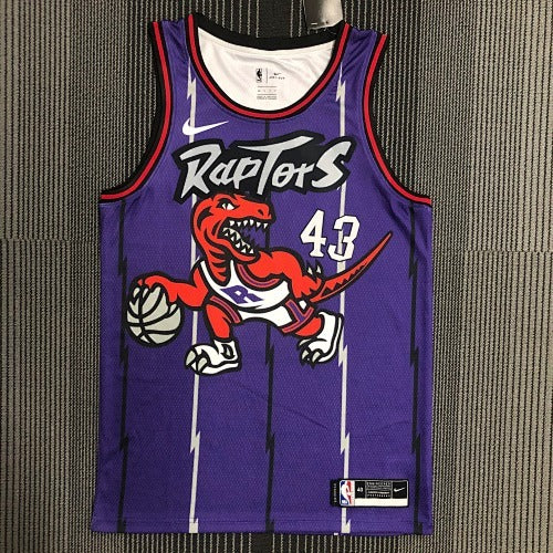 raptors retro purple number 43 silkam
