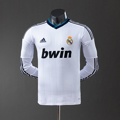 Real Madrid 12/13 Home Long Sleeve Player Version Retro Jersey