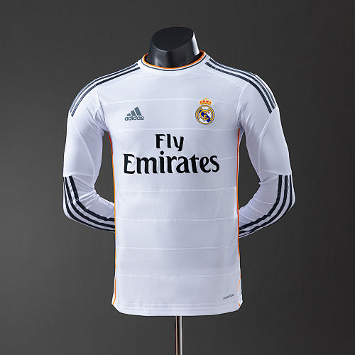 Real Madrid 13/14 Home Long Sleeve Player Version Retro Jersey