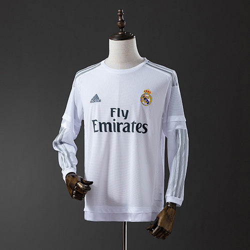 Real Madrid 15/16 Home Long Sleeve Player Version Retro Jersey