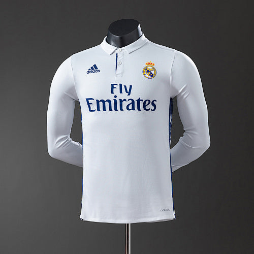 Real Madrid 16/17 Home Long Sleeve Player Version Retro Jersey