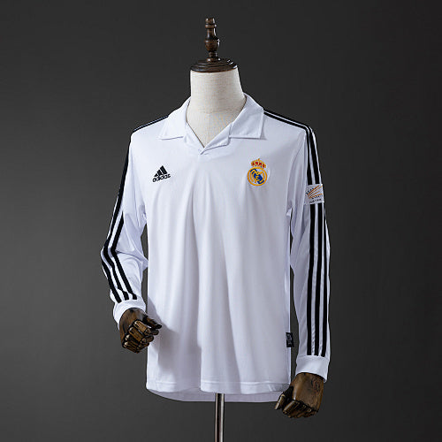 Real Madrid 2002/03 Home (UEFA Champions League) Long Sleeve Retro Jersey