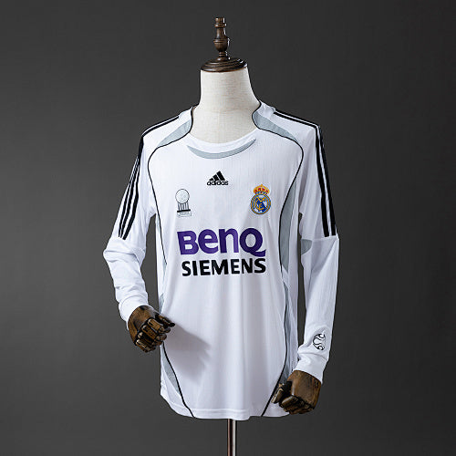 Real Madrid 2006/07 Home Long Sleeve Retro Jersey