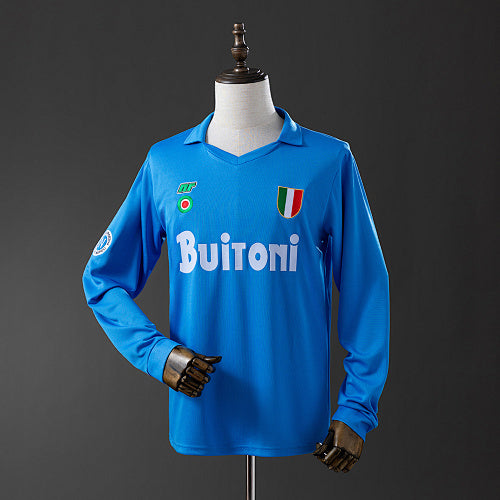 Retro Long Sleeve Napoli 87/88 Home