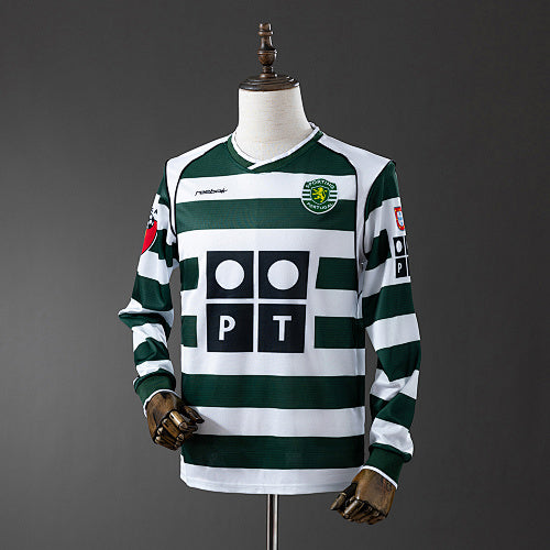 Retro Long Sleeve Sporting Lisbon 01/03 Home