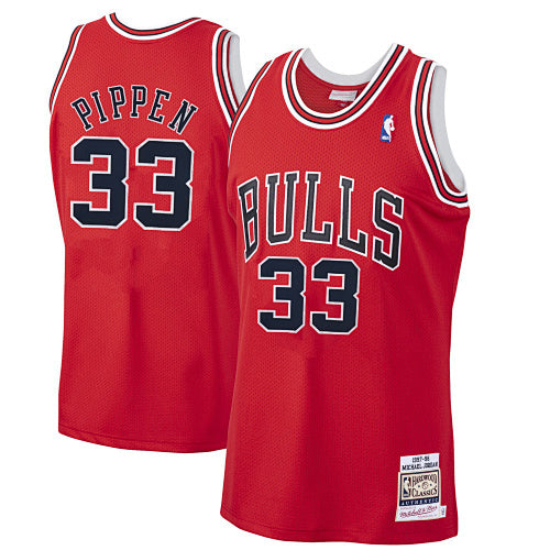 Retro SW Bulls 97-98 season red No. 33 Pippen