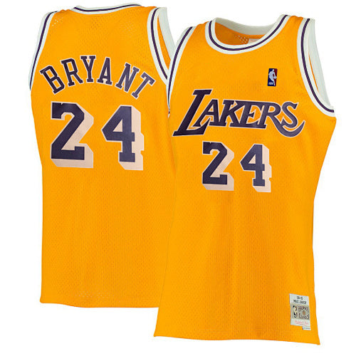 Retro SW Lakers 07/08 season round neck yellow No. 24 Kobe Bryant