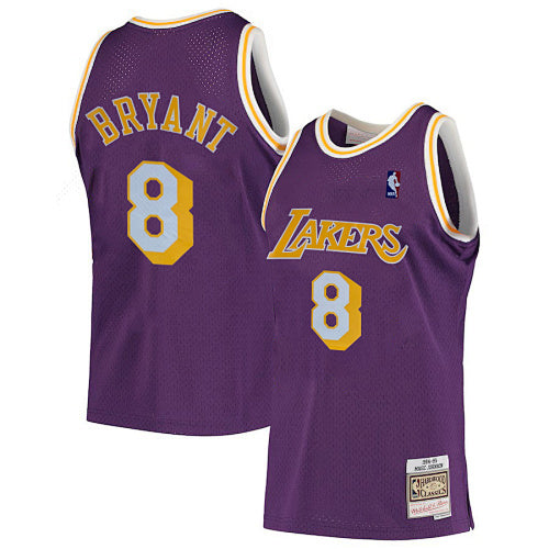 Retro SW Lakers 96/97 season crew neck purple No. 8 Kobe Bryant