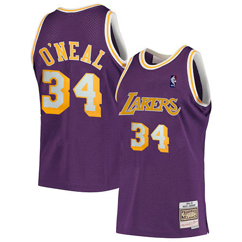 Retro SW Lakers 96/97 season round neck purple No. 34 O'Neal