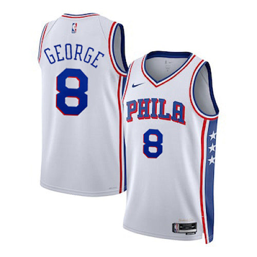 Season 23 76ers Home White No. 8 George