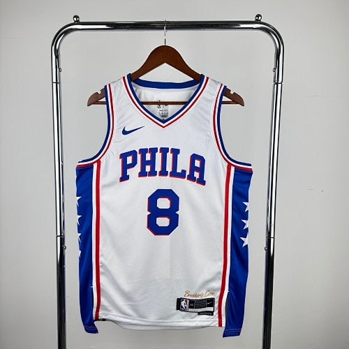 Season 23 76ers Home White No. 8 George
