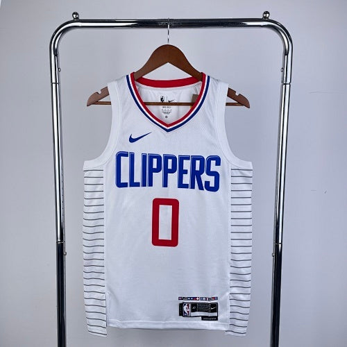 Season 23 Clippers Home White No. 0 Westbrook