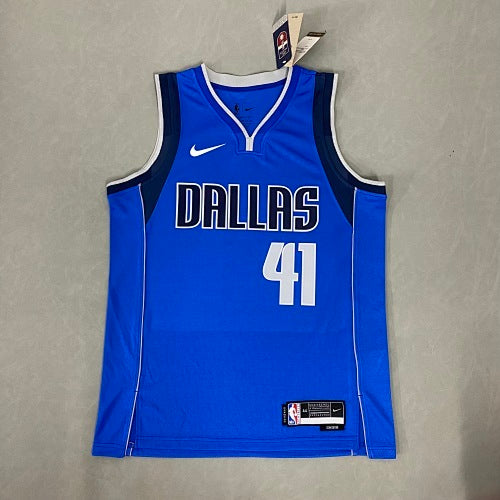 Season 23 Mavericks Away Blue No. 41 Nowitzki