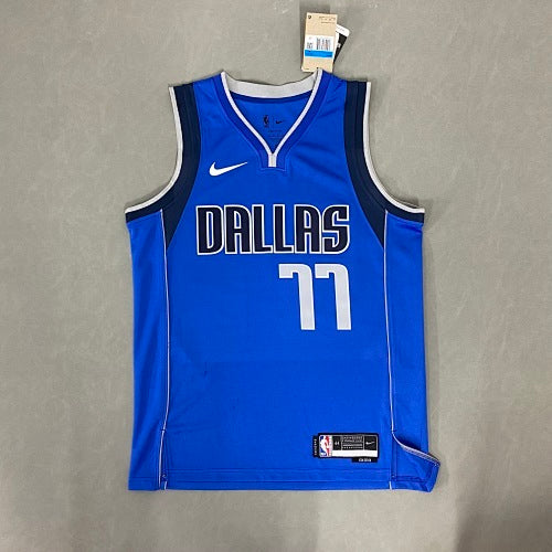 Season 23 Mavericks Away Blue No. 77 Doncic