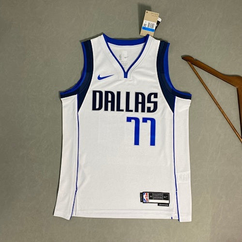 Season 23 Mavericks Home White No. 77 Doncic