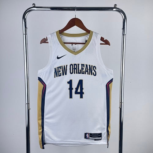 Season 23 Pelicans Home White No. 14 Ingram