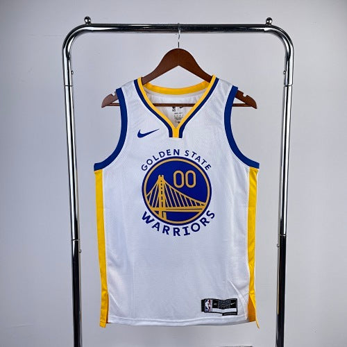 Season 23 Warriors V-neck White No. 00 Kuminga