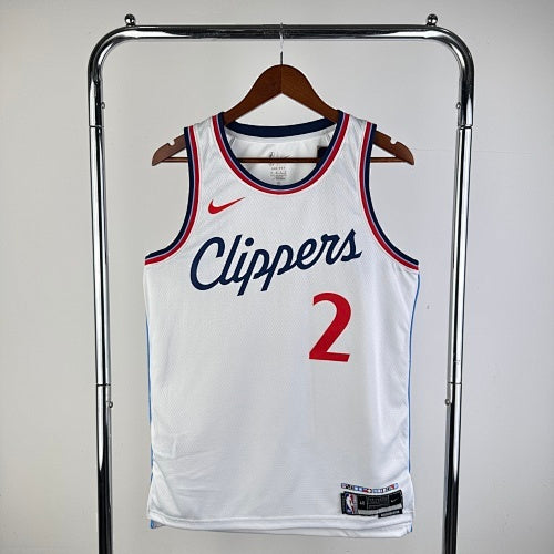 Season 25 Clippers Home White No. 2 Leonard