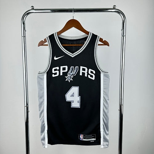 Spurs Black No. 4 Fox
