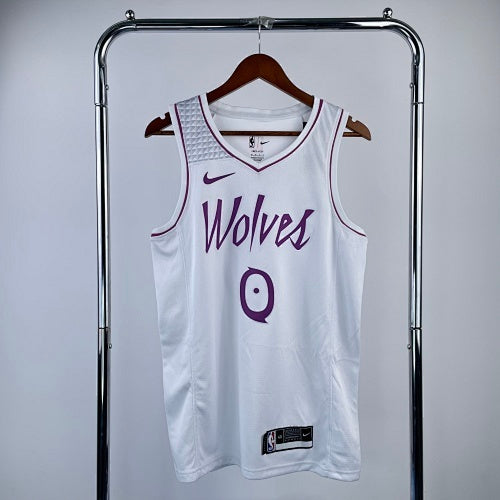 Timberwolves White Pink No. 0 Russell