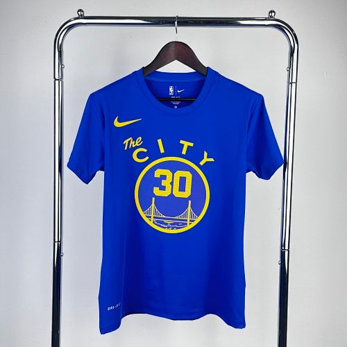 Warriors Trolley Blue Curry No. 30 Quick-drying Short Sleeves