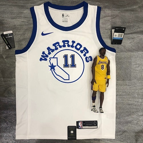 Warriors white socks No. 11 Thompson