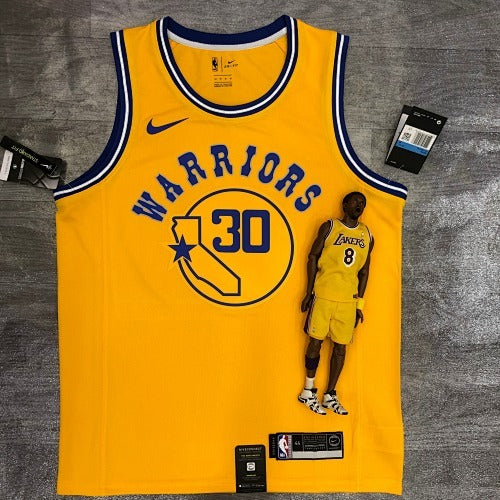 Warriors Yellow Socks No. 30 Curry