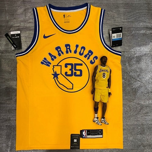 Warriors Yellow Socks No. 35 Durant