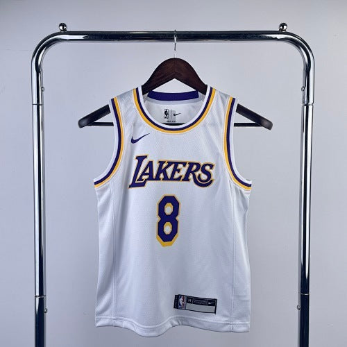 Youth children's clothing: Lakers White No. 8 Kobe Bryant