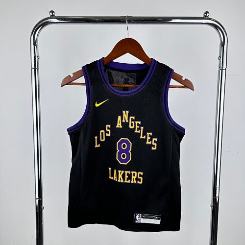 Youth Children's Wear: 24th Season Lakers City Edition No. 8 Kobe Bryant