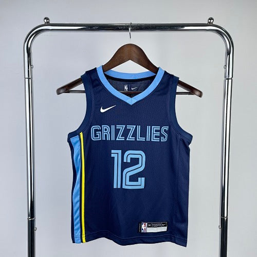 Youth Clothing: Grizzlies Navy No. 12 Morant