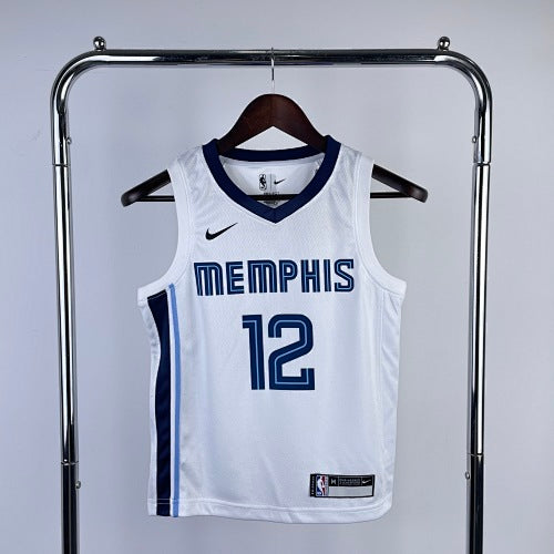 Youth: Grizzlies White No. 12 Morant